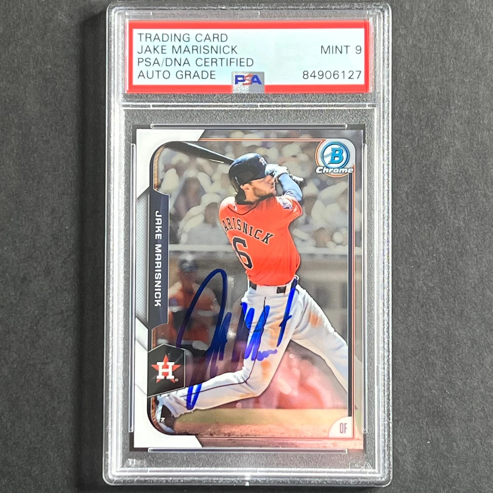 2015 Bowman Chrome #76 Jake Marisnick Signed Card PSA Slabbed Auto GRADE 9 Astro
