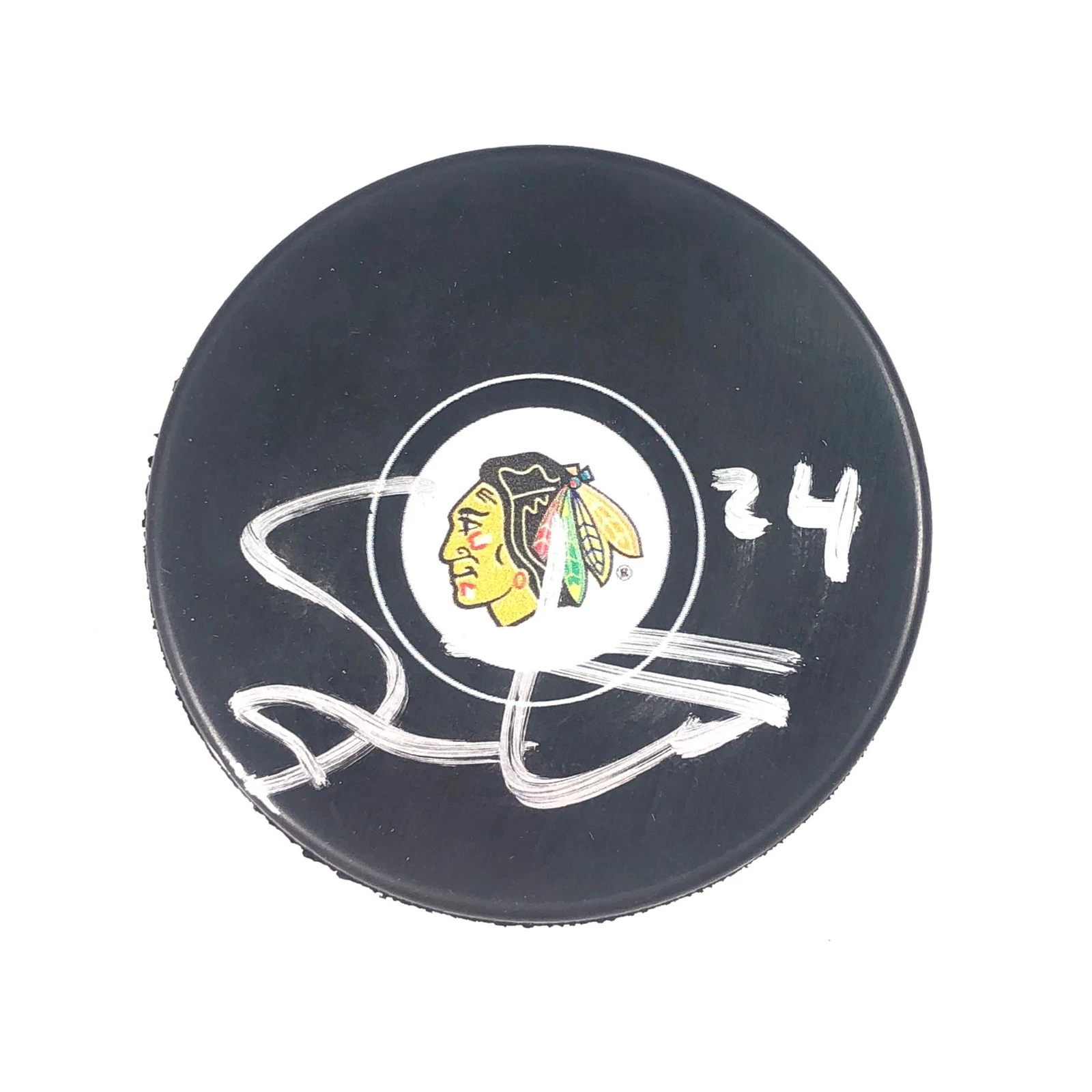 SAM LAFFERTY signed Hockey Puck PSA/DNA Chicago Blackhawks Autographed
