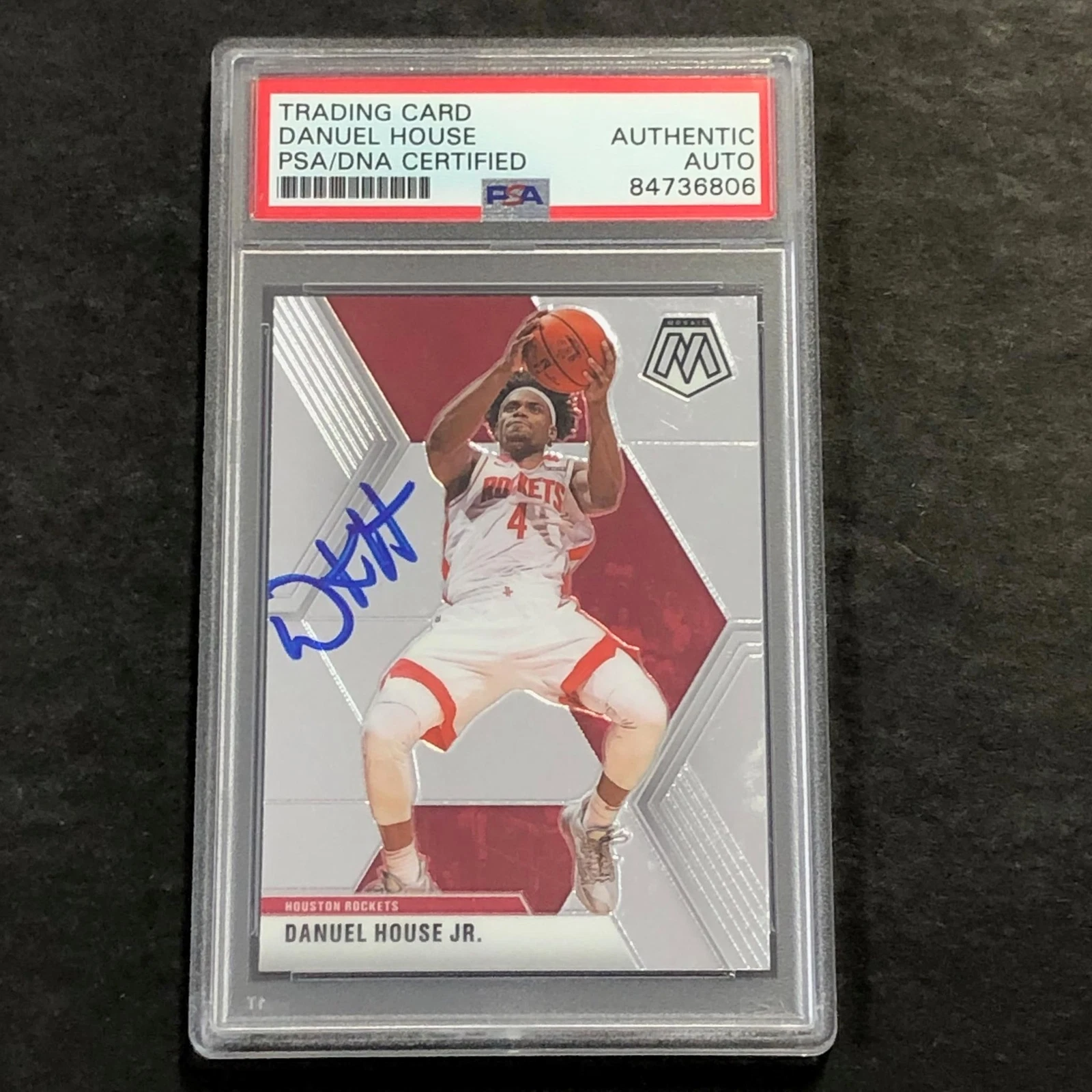 2019-20 Panini Mosaic #154 DANUEL HOUSE Signed Card AUTO PSA Slabbed Rockets
