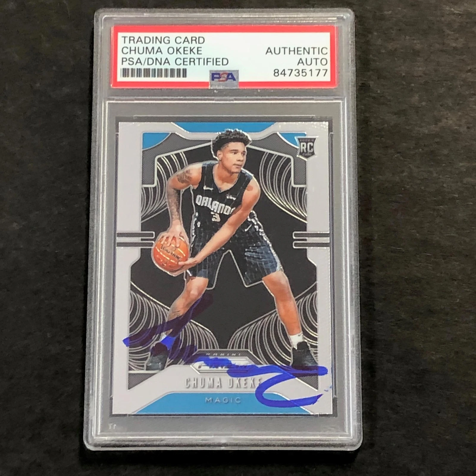 2019-20 Panini Prizm #262 Chuma Okeke Signed Card AUTO PSA Slabbed Magic

