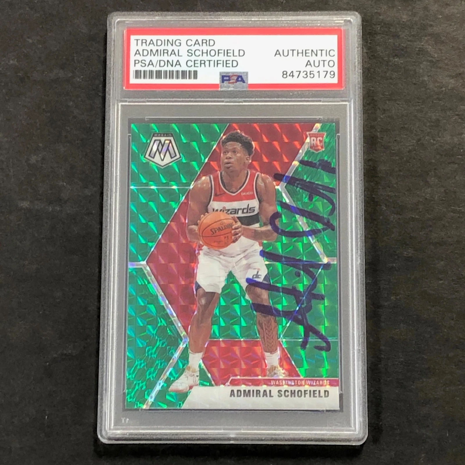 2019-20 Panini Mosaic #202 Admiral Schofield Signed Card AUTO PSA Slabbed RC Wiz
