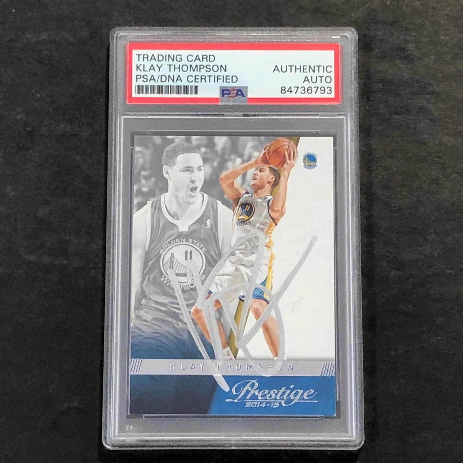 2014-15 Panini Prestige #125 Klay Thompson Signed Card AUTO PSA Slabbed
