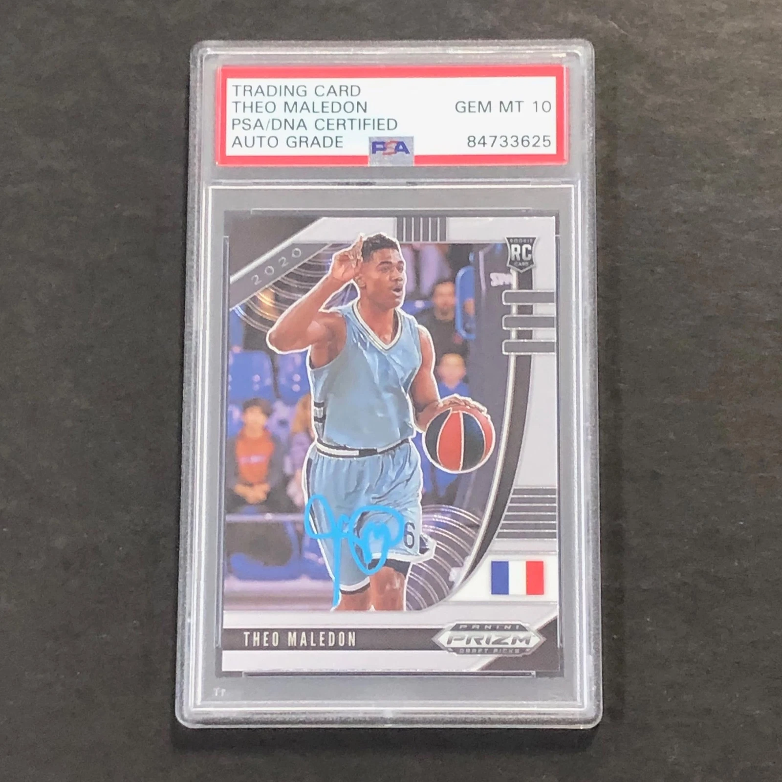 2020-21 Panini Prizm Draft Picks #57 Theo Maledon Signed Card AUTO 10 PSA Slabbe
