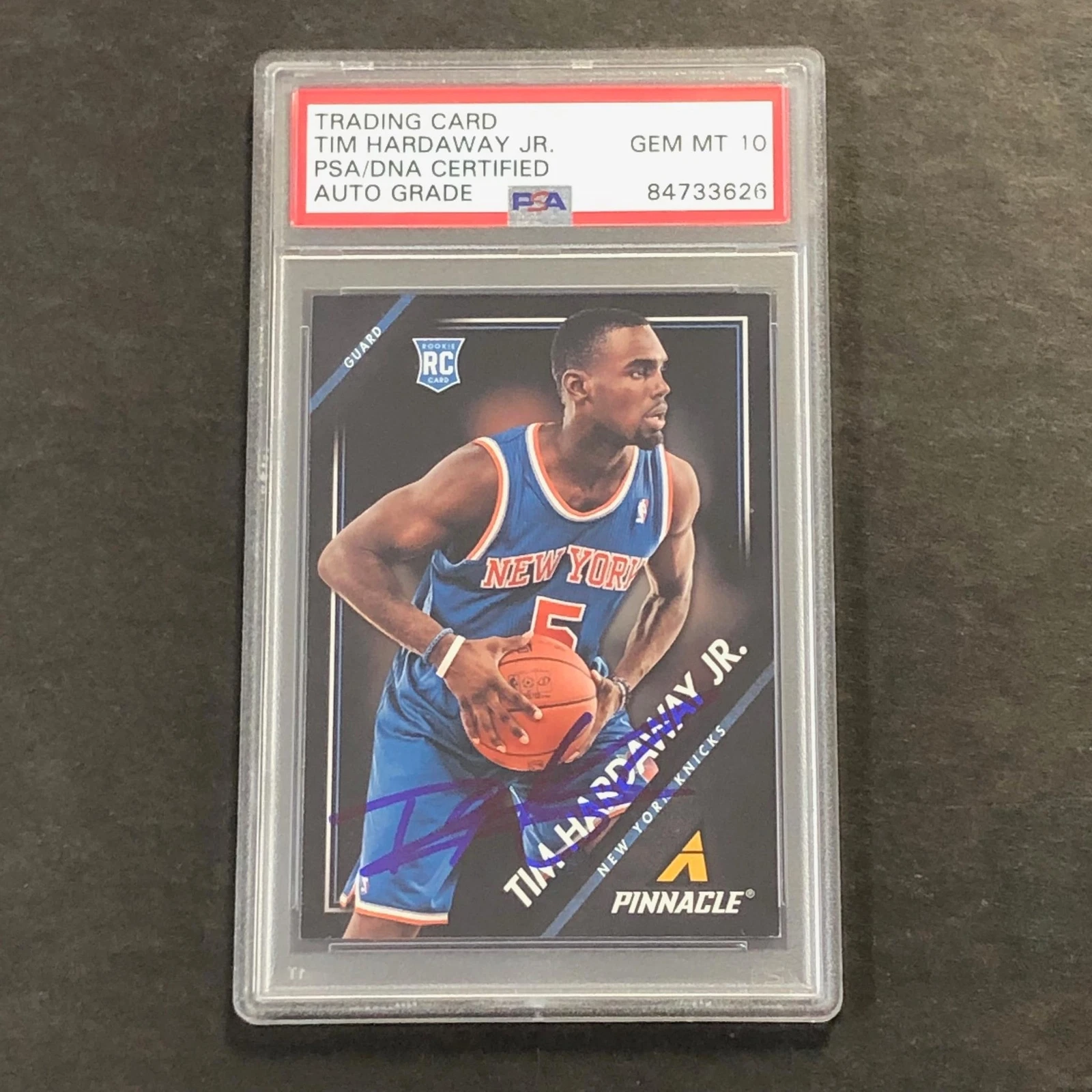 2013-14 Panini Pinnacle #43 Tim Hardaway Jr. Signed Card AUTO 10 PSA Slabbed Kni

