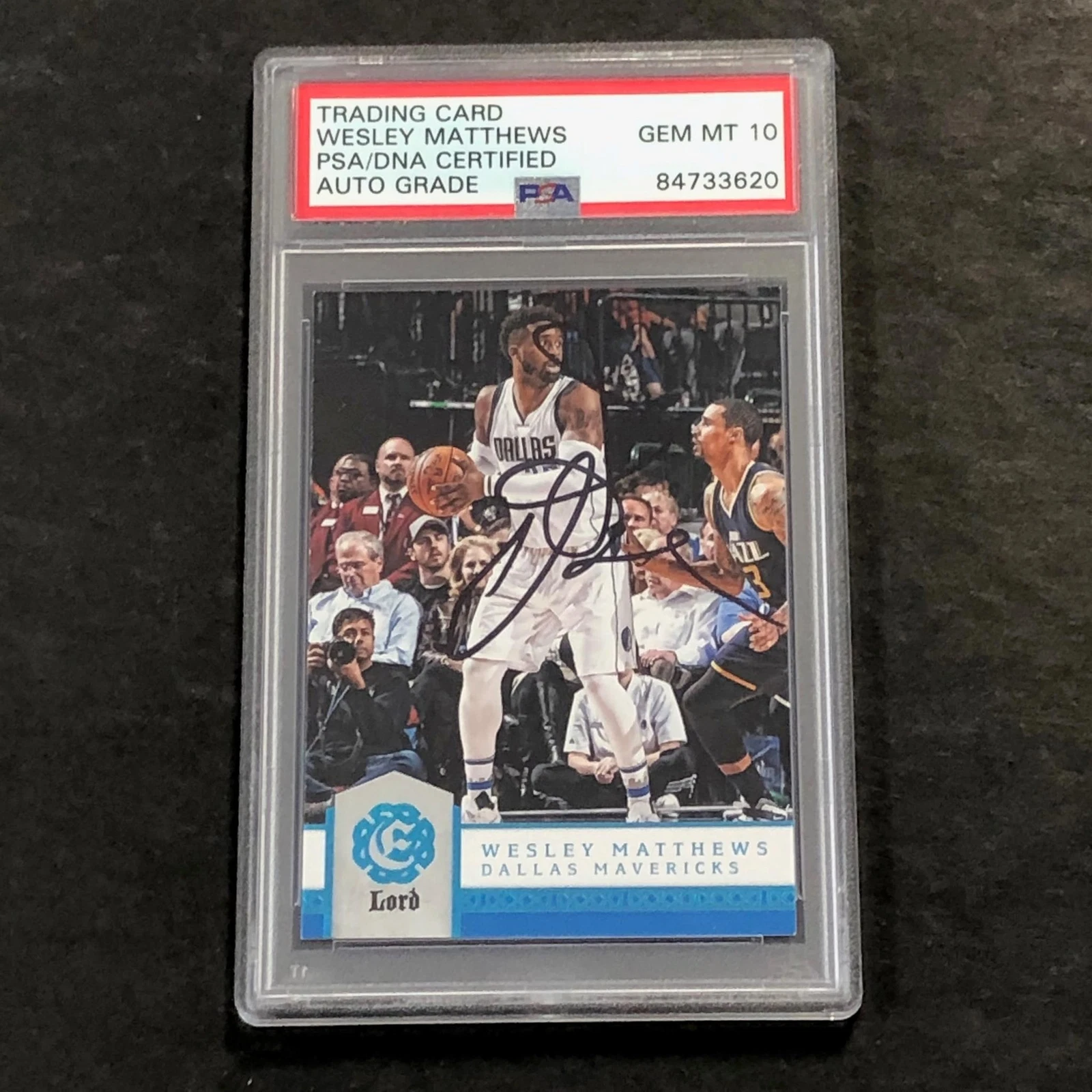 2016-17 Panini Excalibur #40 Wesley Mathews Signed Card PSA AUTO 10 Slabbed Mave
