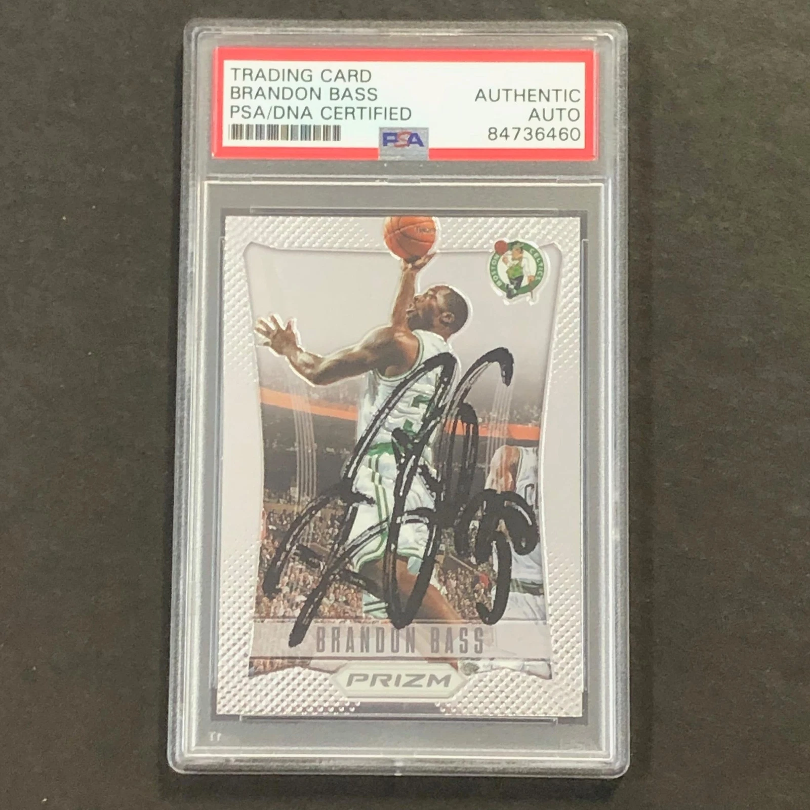 2011-12 Panini Prizm #62 Brandon Bass Signed Card AUTO PSA Slabbed Celtics

