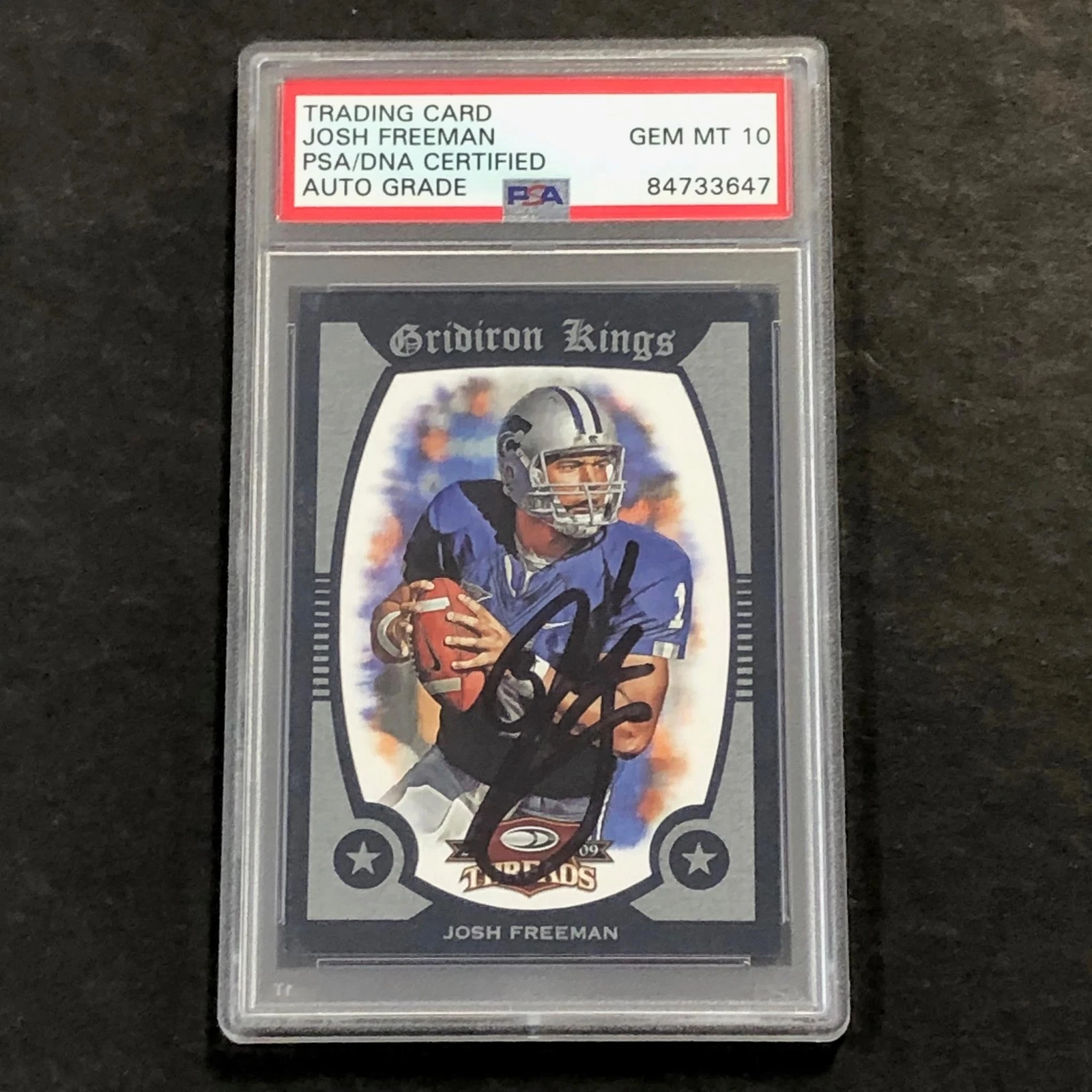 2009 Panini #28 Josh Freeman Signed Card AUTO 10 PSA Slabbed Kansas State
