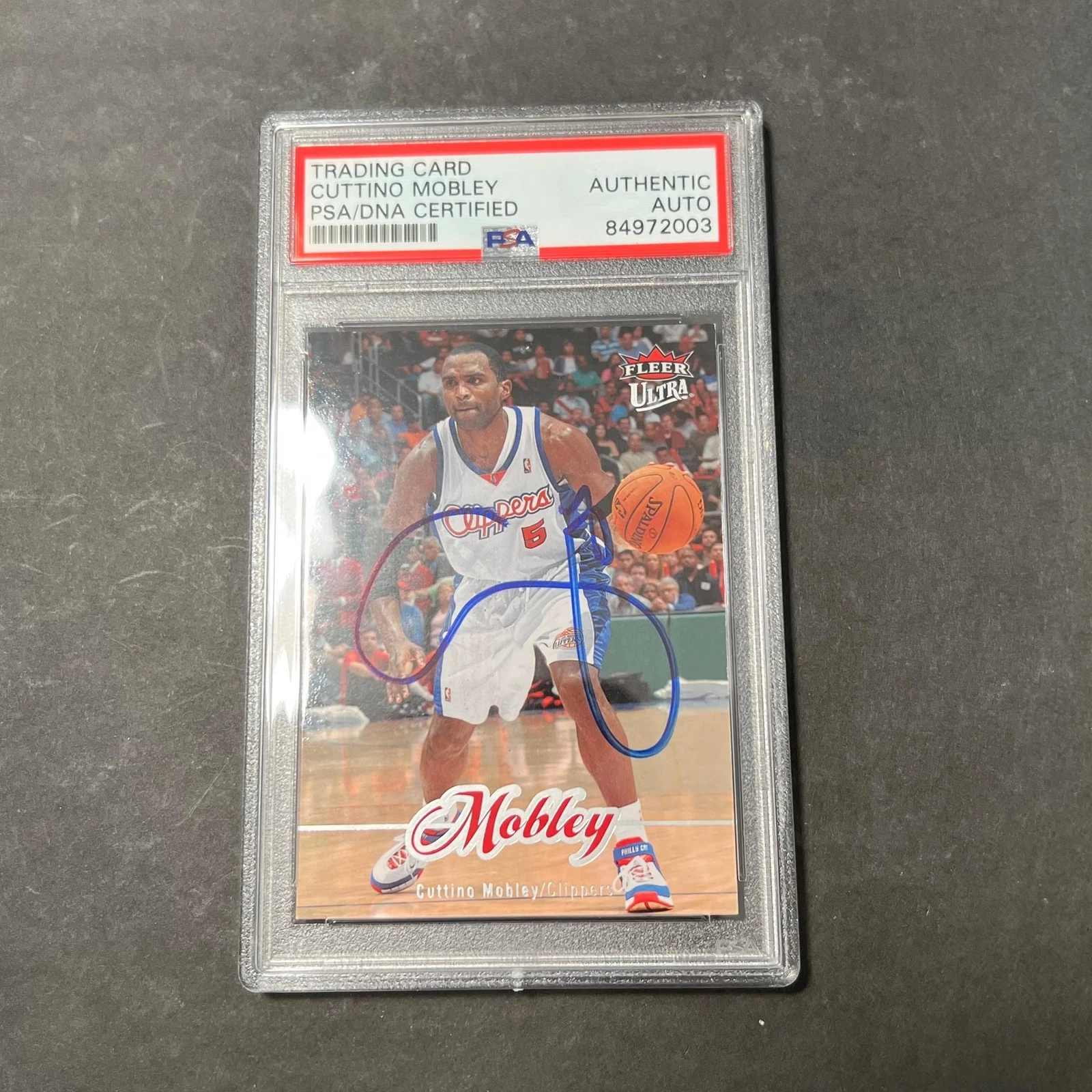 2007-08 Fleer Ultra #77 Cuttino Mobley Signed Card AUTO 10 PSA Slabbed Clippers
