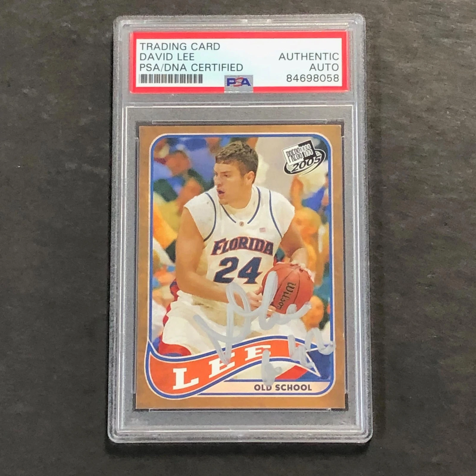 2005 PressPass #12/25 David Lee Signed Card AUTO PSA Slabbed
