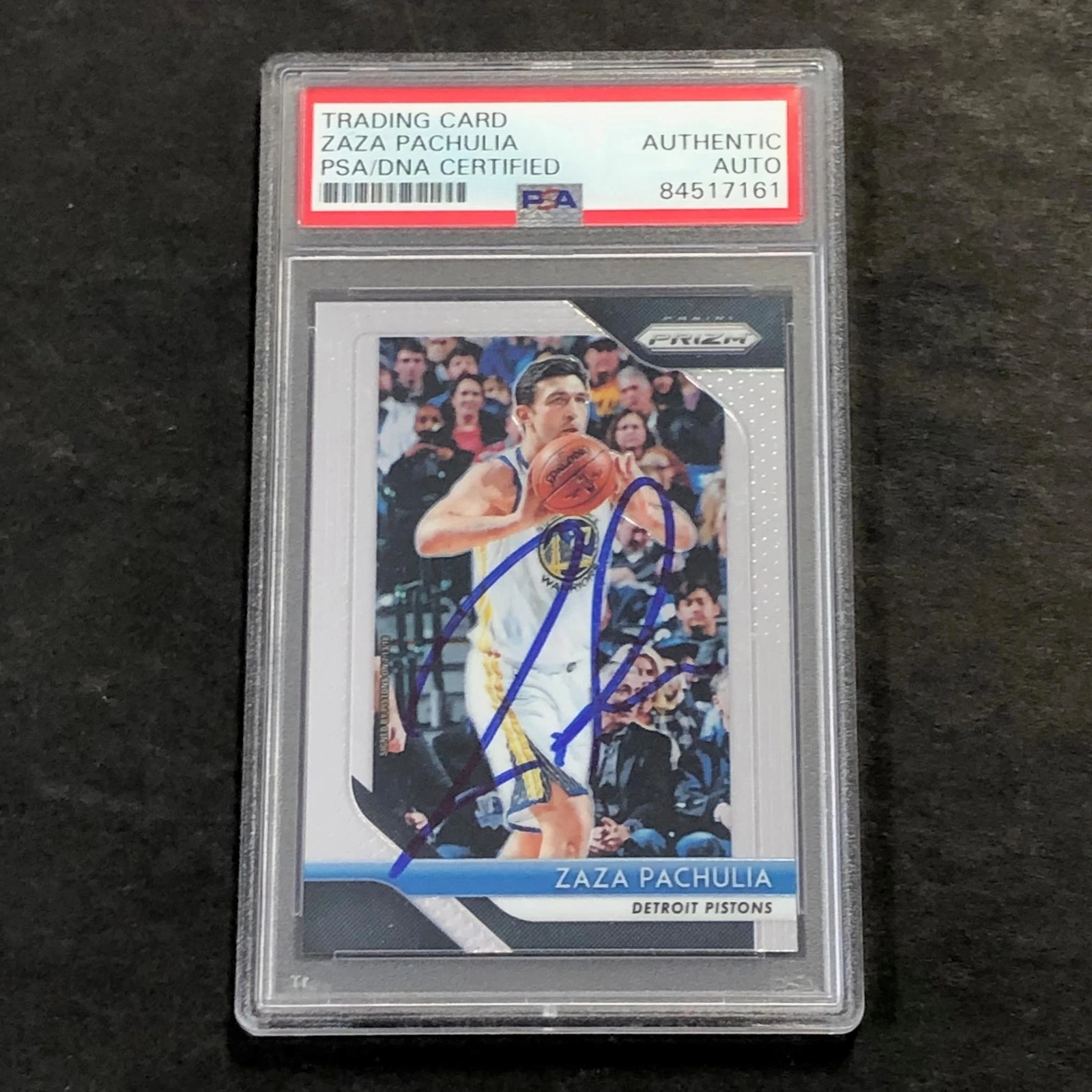 2018 Panini Prizm #192 Zaza Pachulia Signed Card AUTO PSA Slabbed Warriors
