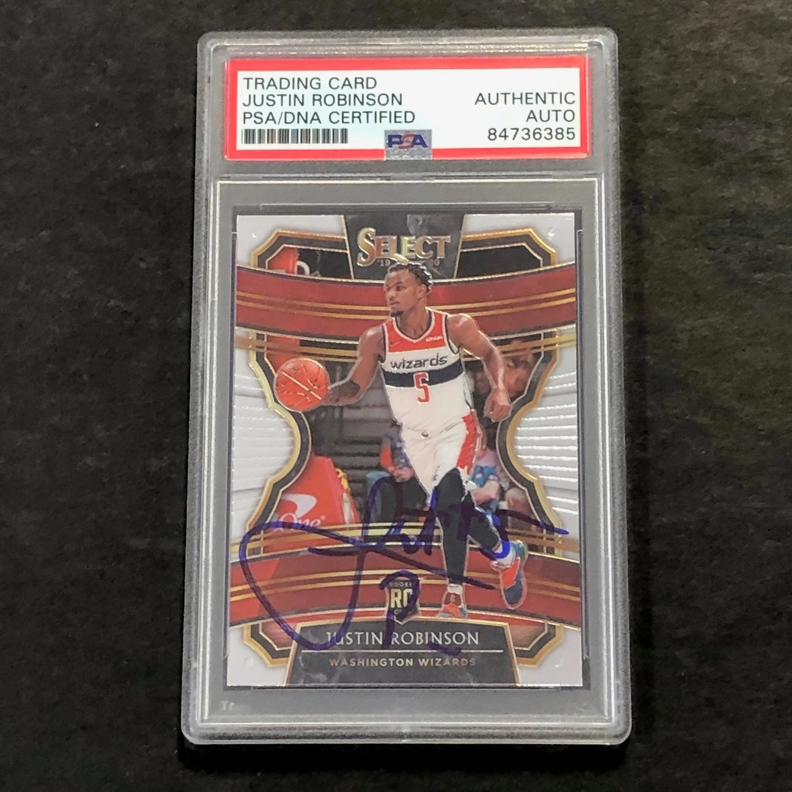 2019-20 Panini Select #15 JUSTIN ROBINSON Signed Rookie Card AUTO PSA Slabbed RC
