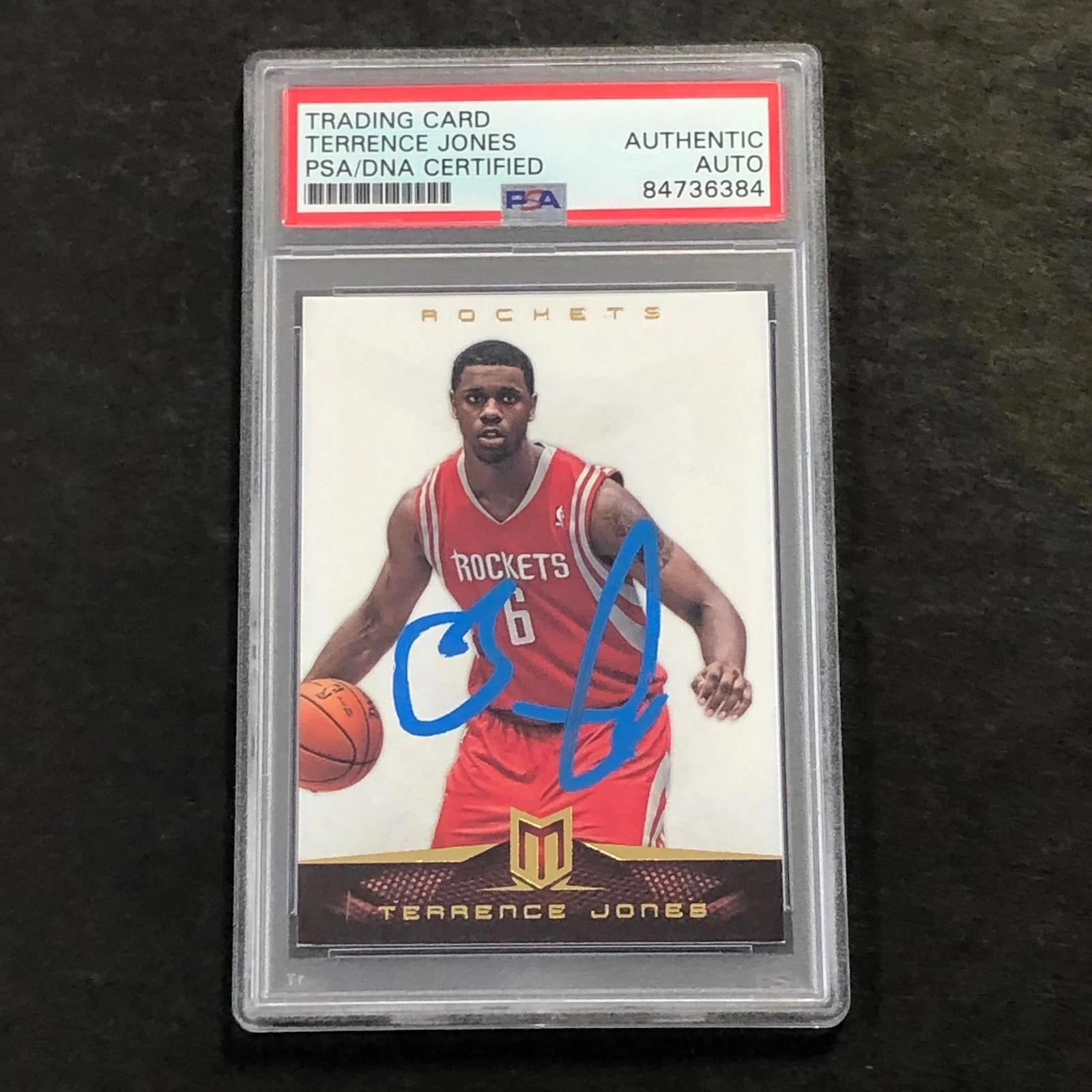 2012-13 Panini Momentum #98 Terrence Jones Signed AUTO PSA/DNA Rockets
