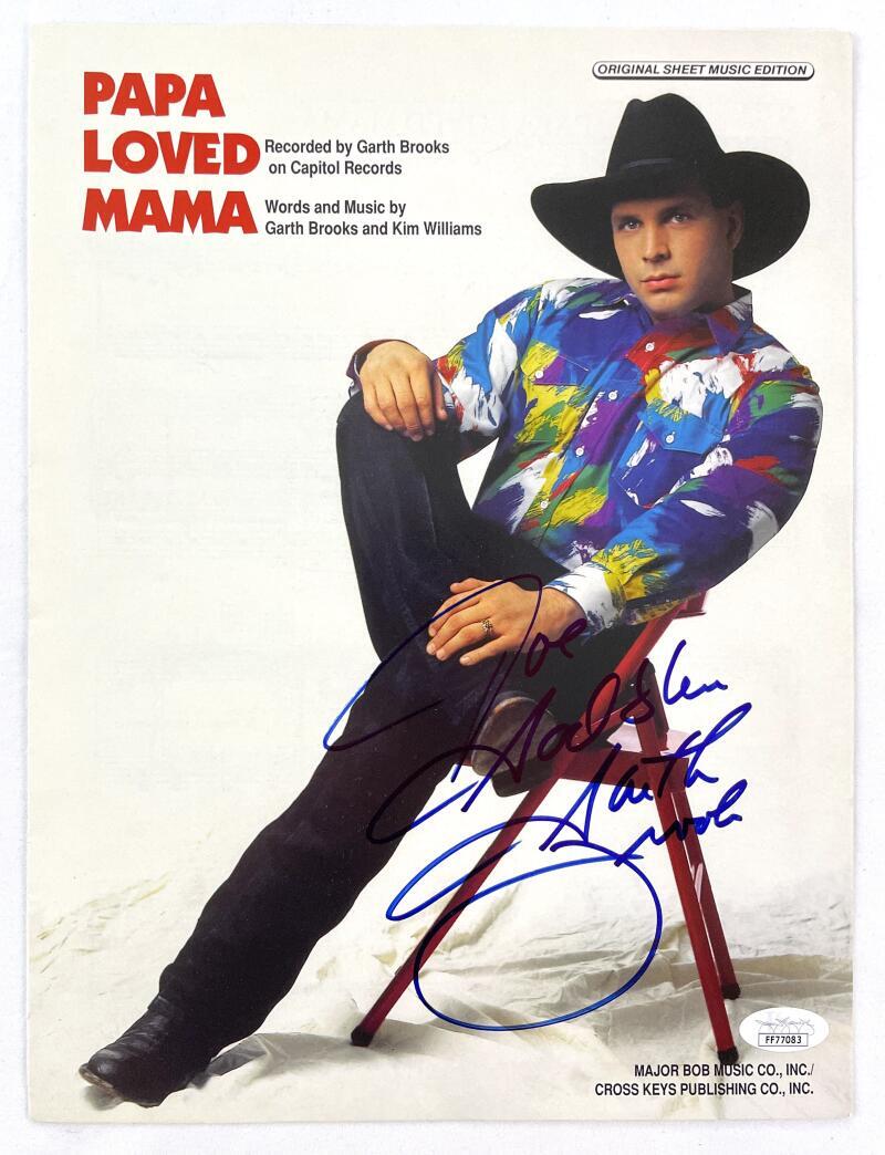Garth Brooks Signed Autograph Papa Loved Mama Sheet Music Booklet w/ JSA COA
