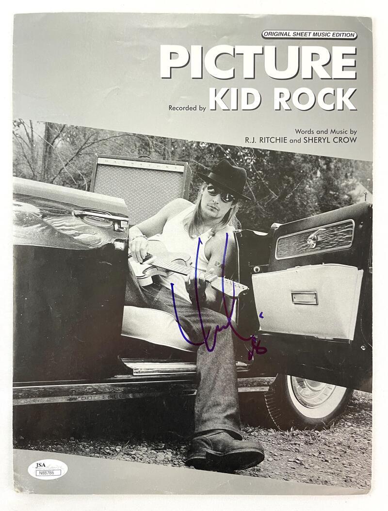 Kid Rock Signed Autograph Picture Sheet Music Booklet w/ Sheryl Crow - JSA COA
