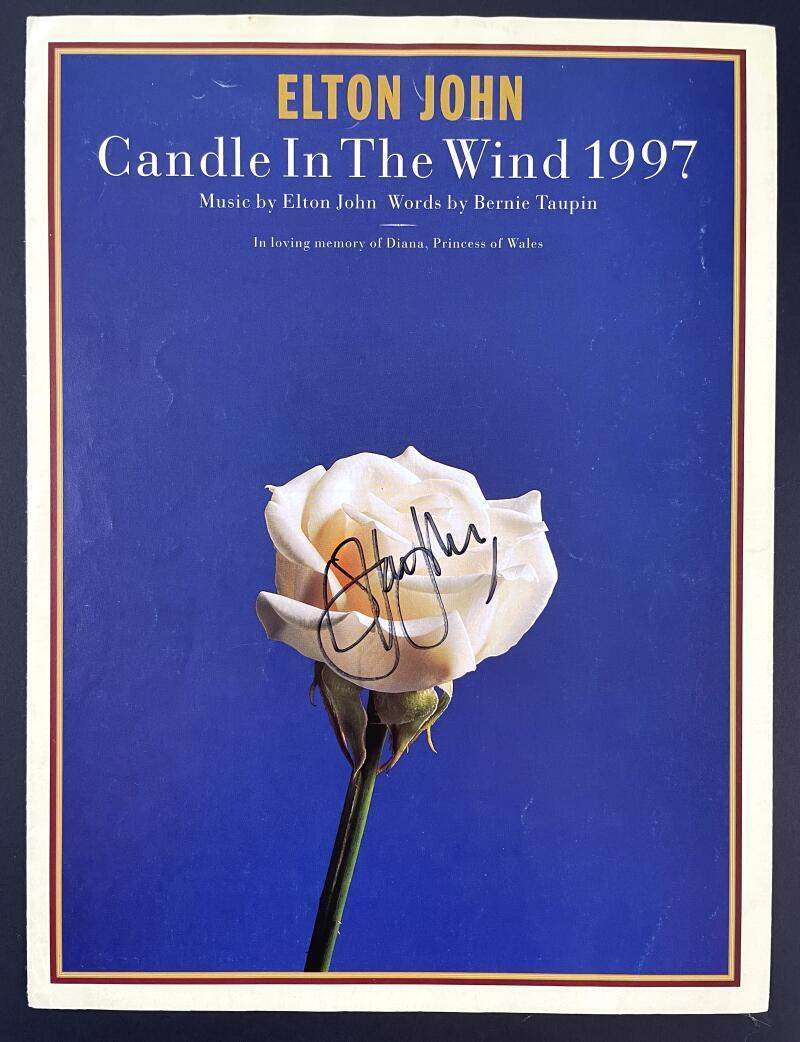 Elton John Signed Autograph Candle in the Wind Sheet Music Booklet w/ JSA COA
