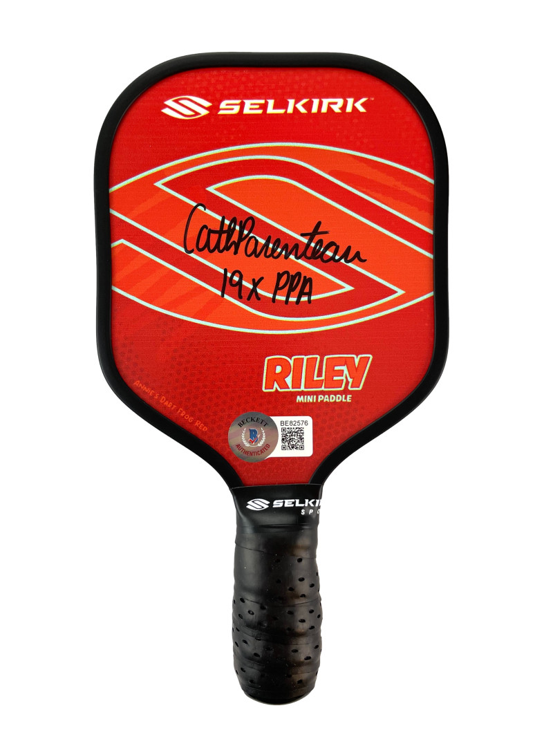 Catherine Parenteau Signed Autograph Mini Pickleball Paddle 19x PPA Beckett COA
