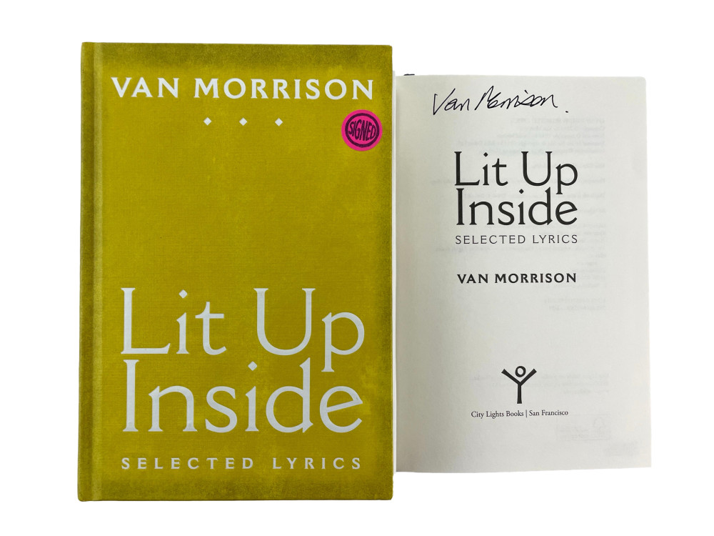 Van Morrsion Them Signed Autograph Lit Up Inside Book Beckett COA - Astral Weeks
