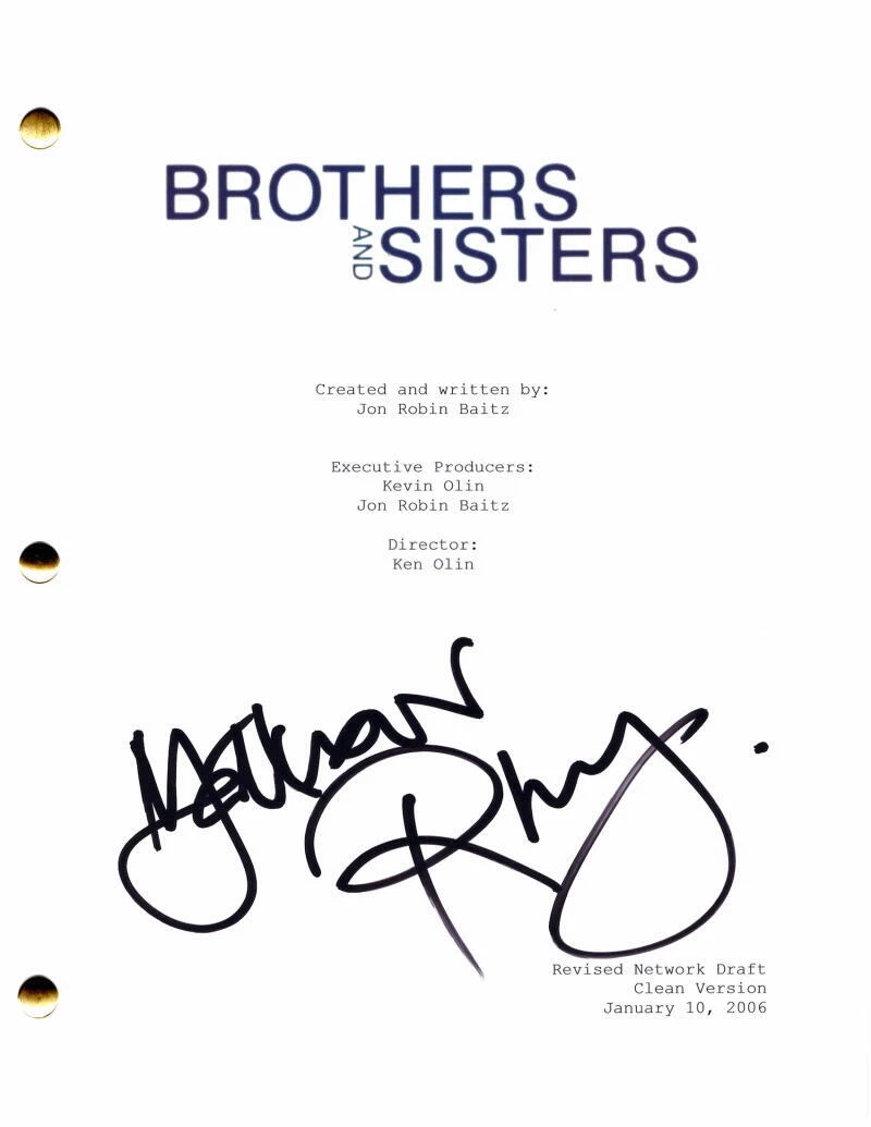 Matthew Rhys Signed Autograph Brothers & Sisters Full Pilot Script Kevin Walker
