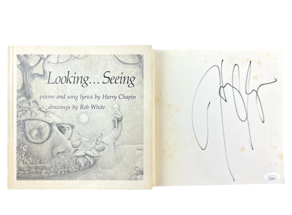 Harry Chapin Signed Autograph Looking ... Seeing Poem & Lyrics Book RARE JSA COA
