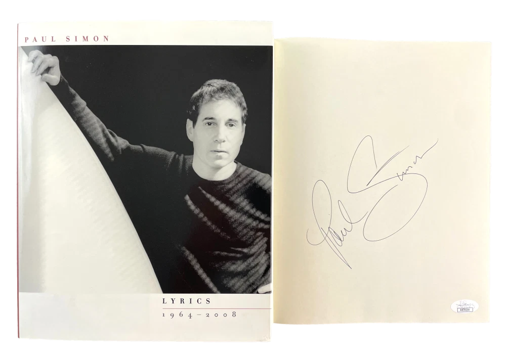 Paul Simon Signed Autograph Lyrics Book - Bridge Over Troubled Water w/ JSA COA
