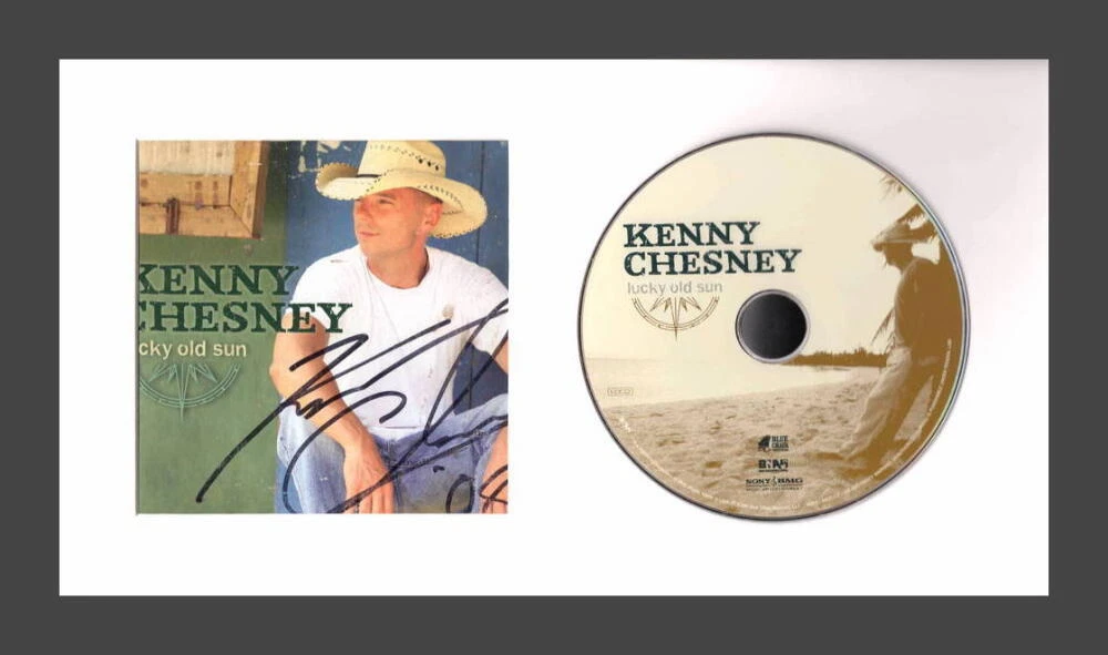 Kenny Chesney Signed Autograph Lucky Old Son Framed CD Display - Ready to Hang!
