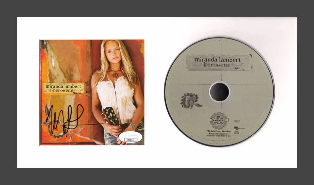 Miranda Lambert Signed Autograph Kerosene Framed CD Display - Ready to Hang! JSA

