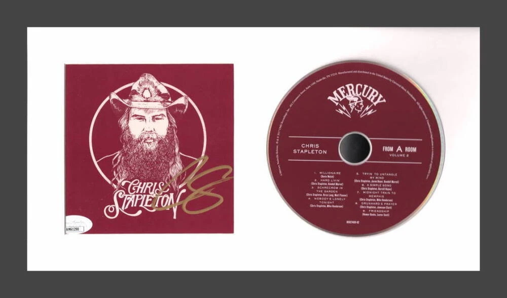Chris Stapleton Signed Autograph From A Room Vol 2 Framed CD Display - JSA COA
