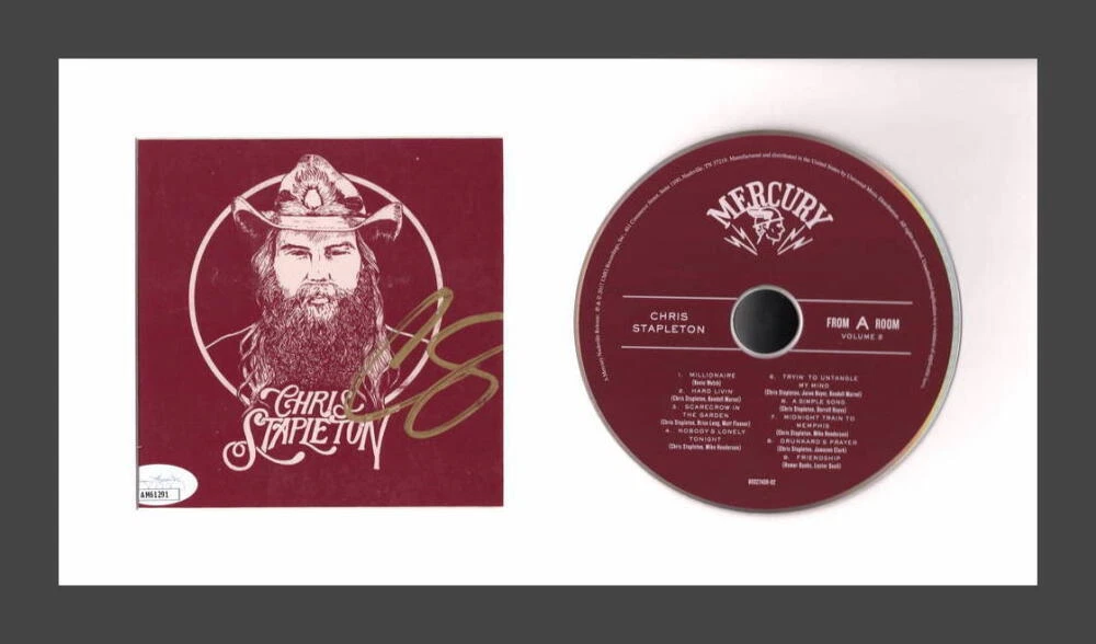 Chris Stapleton Signed Autograph From A Room Framed CD Display Ready to Hang JSA
