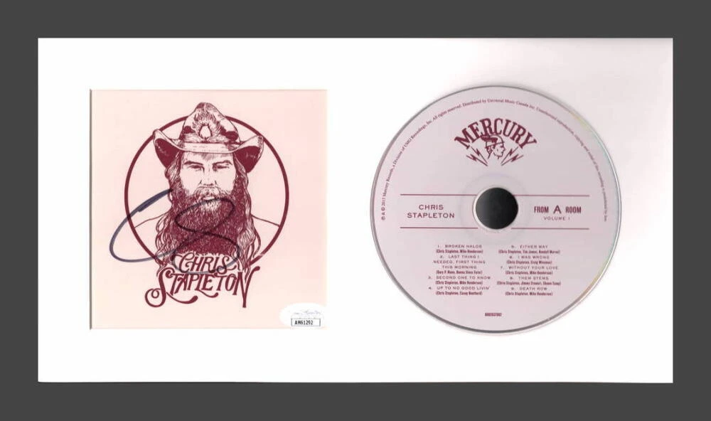 Chris Stapleton Signed Autograph From A Room Vol 1 Framed CD Display w/ JSA COA
