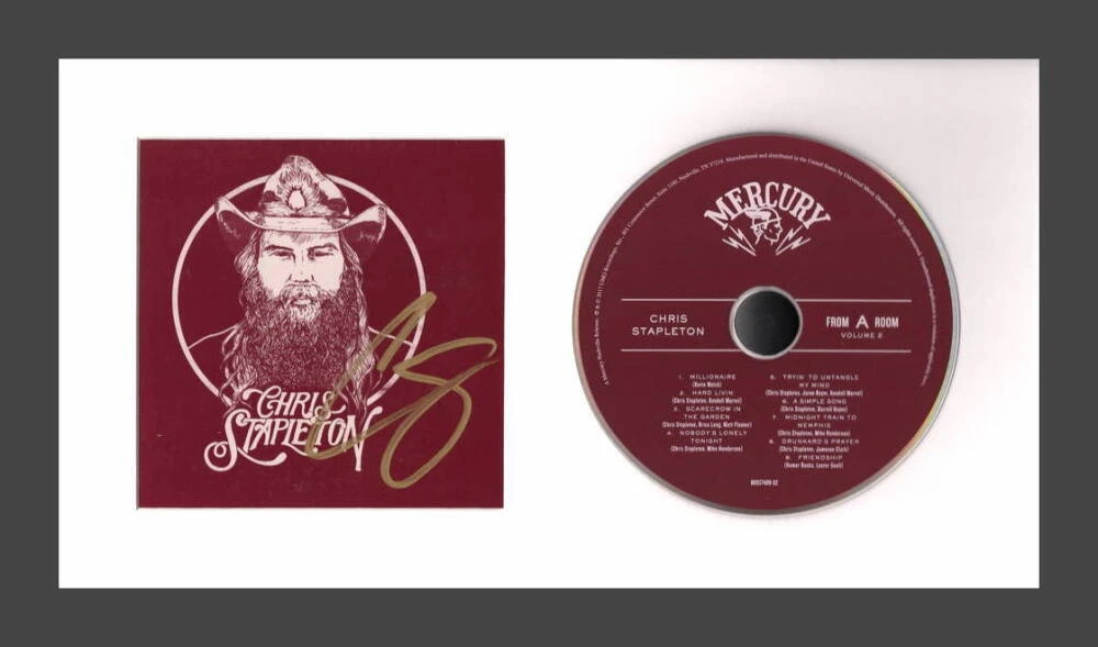 Chris Stapleton Signed Autograph From A Room Volume 2 Framed CD Display Beckett
