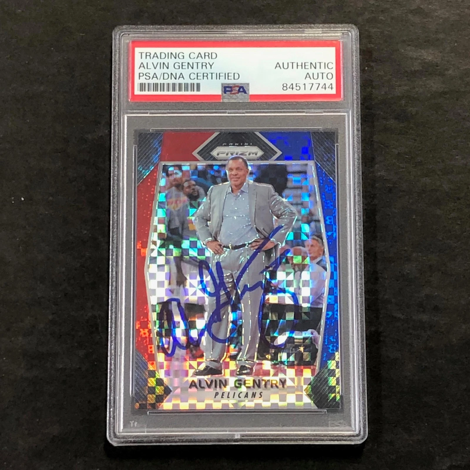 2017-18 Panini Prizm #130 Alvin Gentry Signed Card AUTO PSA Slabbed Pelicans
