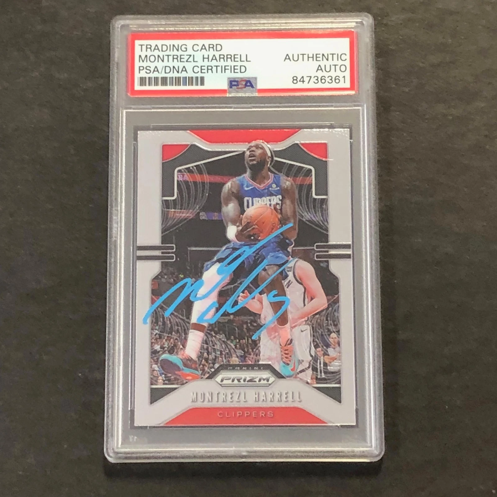 2019-20 Panini Prizm #124 Montrezl Harrell Signed Card PSA Slabbed Clippers
