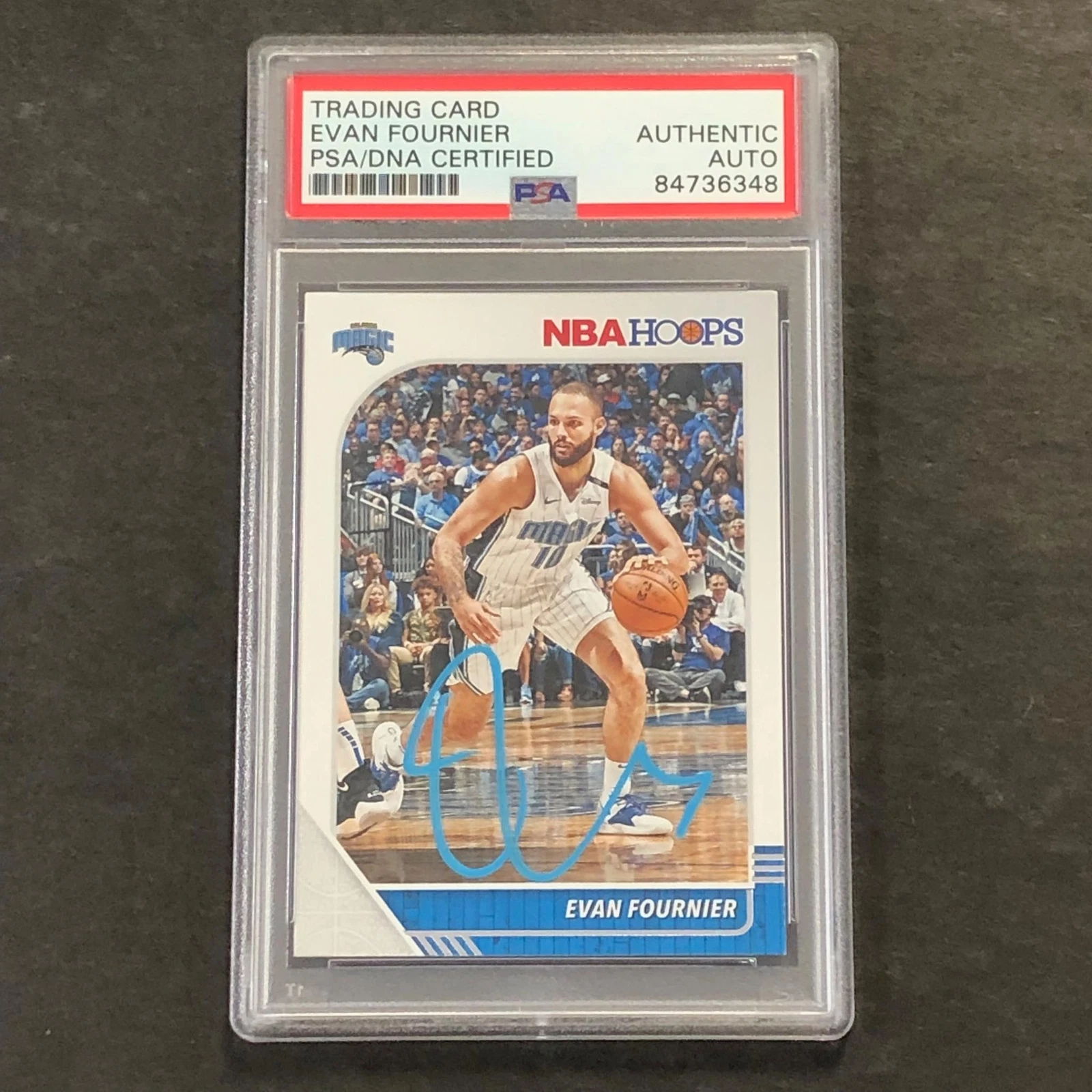 2019-20 Panini NBA Hoops #139 EVAN FOURNIER Signed Card AUTO PSA Slabbed Magic

