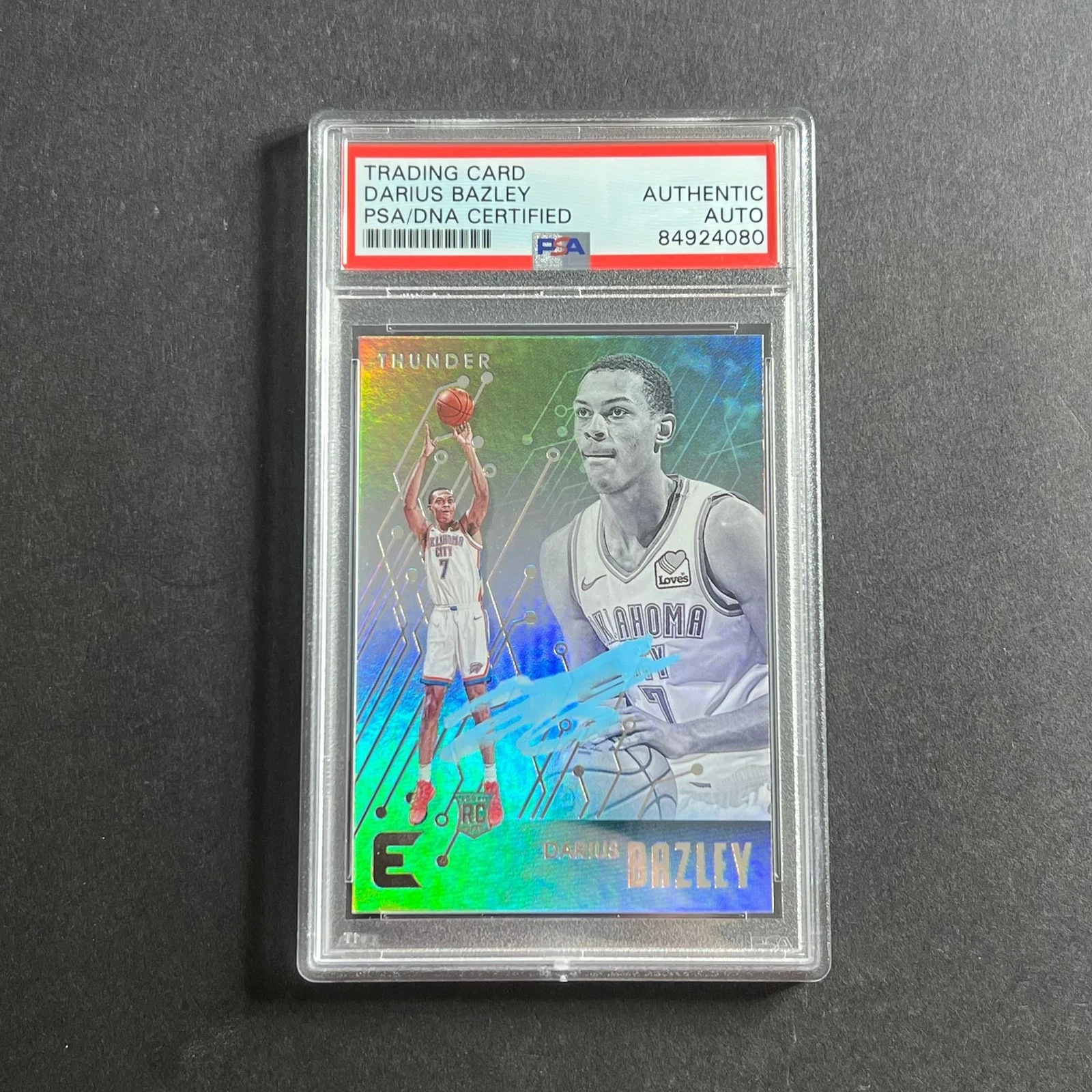 2019-20 Panini Essentials #228 Darius Bazley Signed Card AUTO PSA Slabbed Thunde
