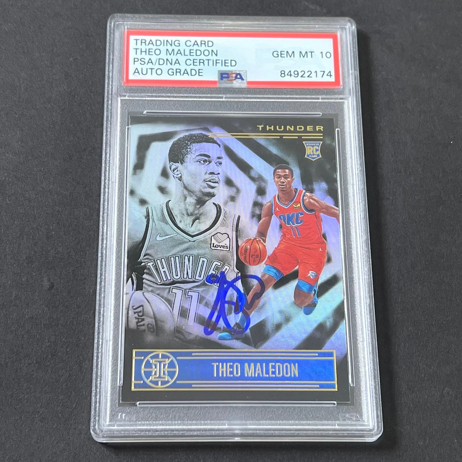 2020-21 Panini Illusions #163 Theo Maledon Signed Card AUTO 10 PSA Slabbed RC Th
