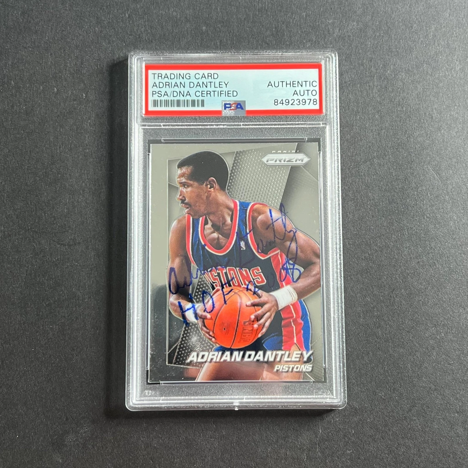 2014-15 Panini Prizm #151 Adrian Dantley Signed Card AUTO PSA Slabbed Pistons
