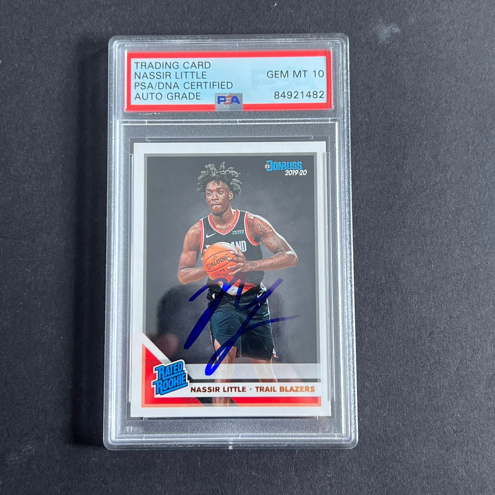 2019-20 Panini Donruss #223 NASSIR LITTLE Signed Rookie Card AUTO PSA 10 Slabbed
