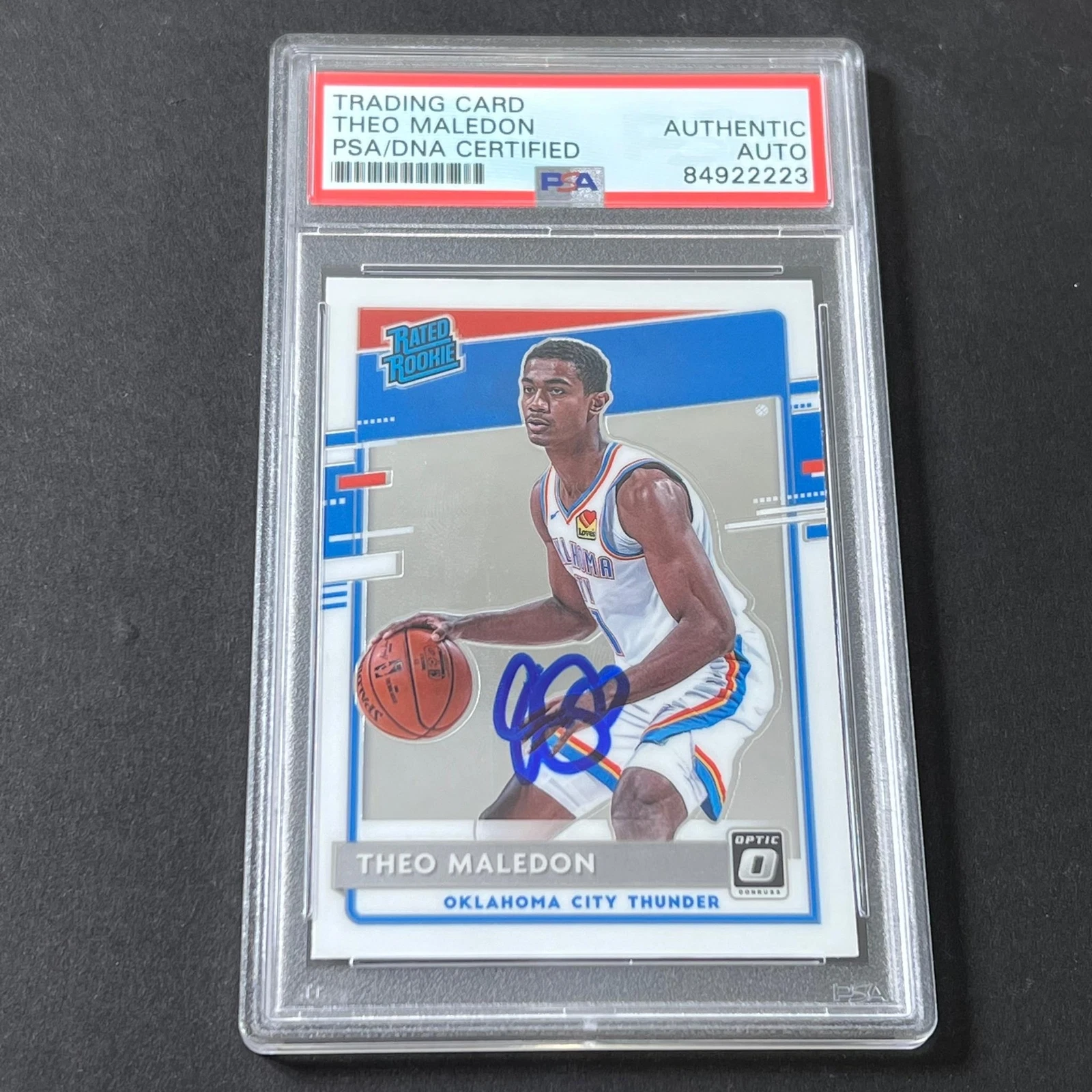 2020-21 Panini Donruss #184 Theo Maledon Signed Card AUTO PSA Slabbed RC
