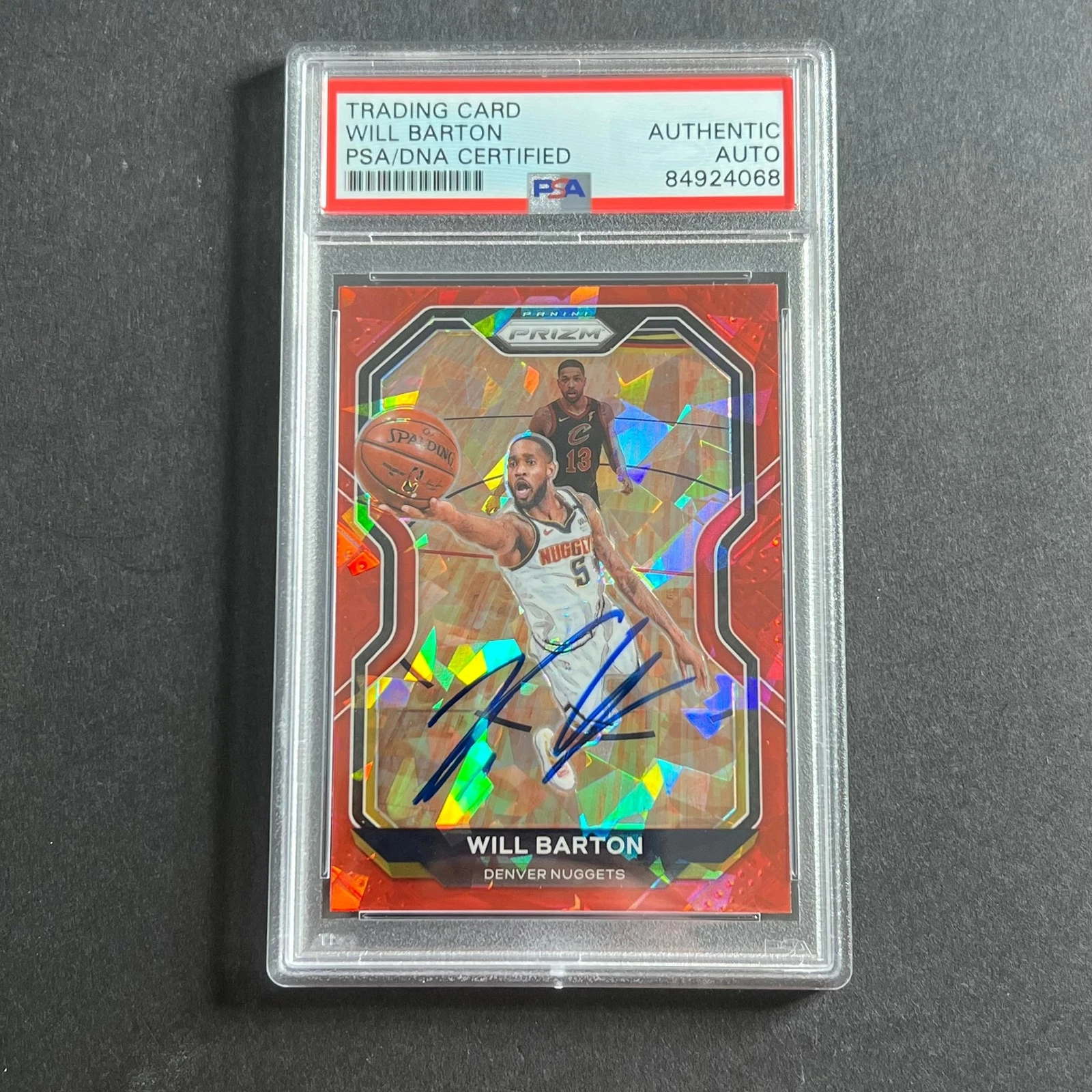 2020-21 Panini Prizm #79 Will Barton Signed Card AUTO PSA Slabbed Nuggets
