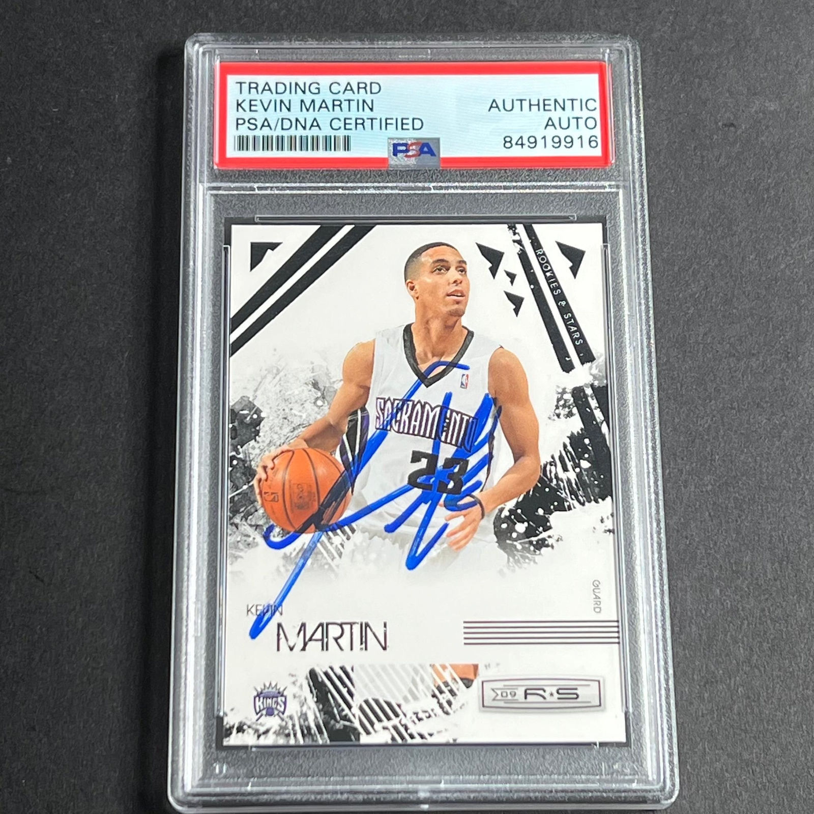 2009-10 Panini R&S #83 Kevin Martin Signed Card AUTO PSA Slabbed Kings
