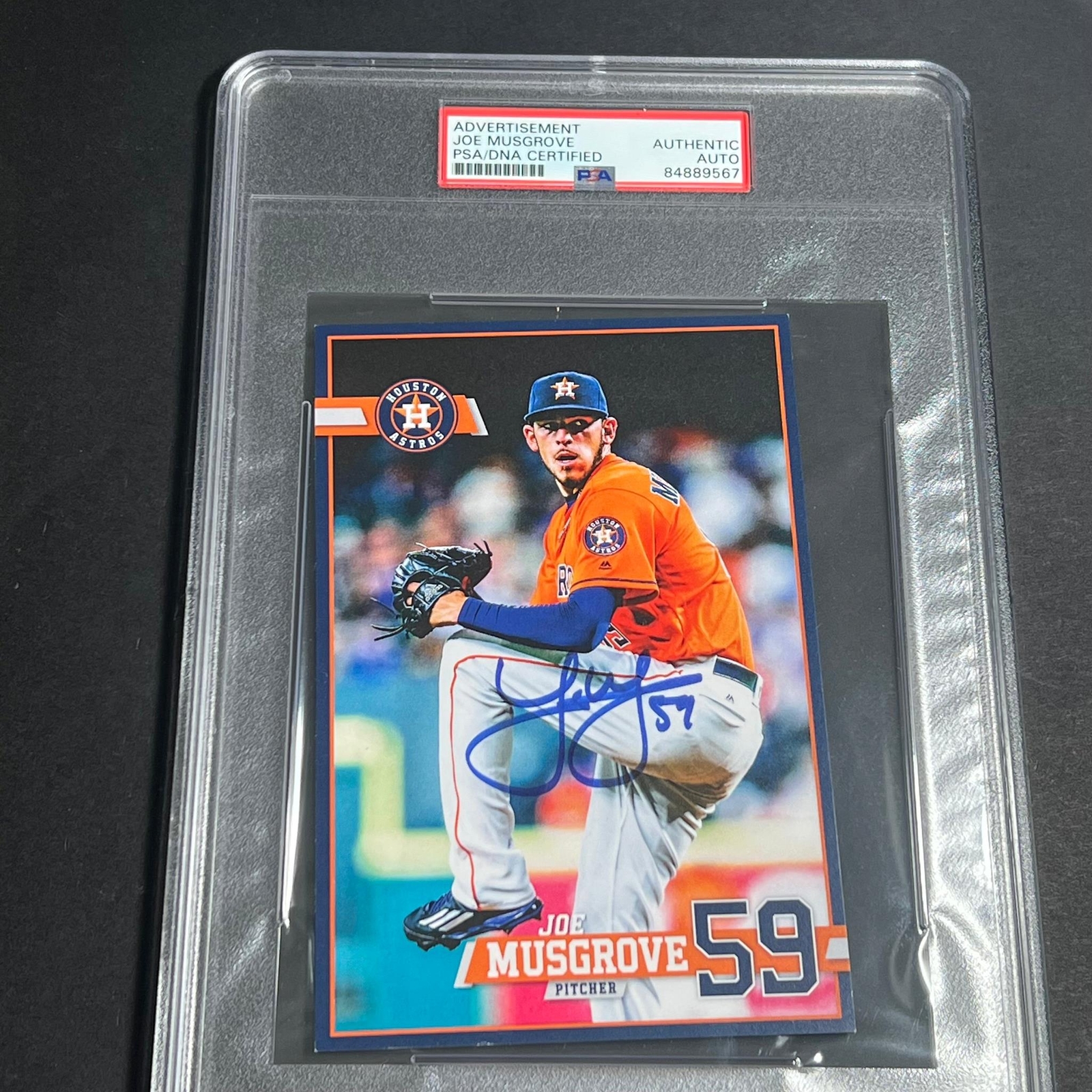 Joe Musgrove signed Promo Card PSA/DNA Encapsulated Houston Astros autographed
