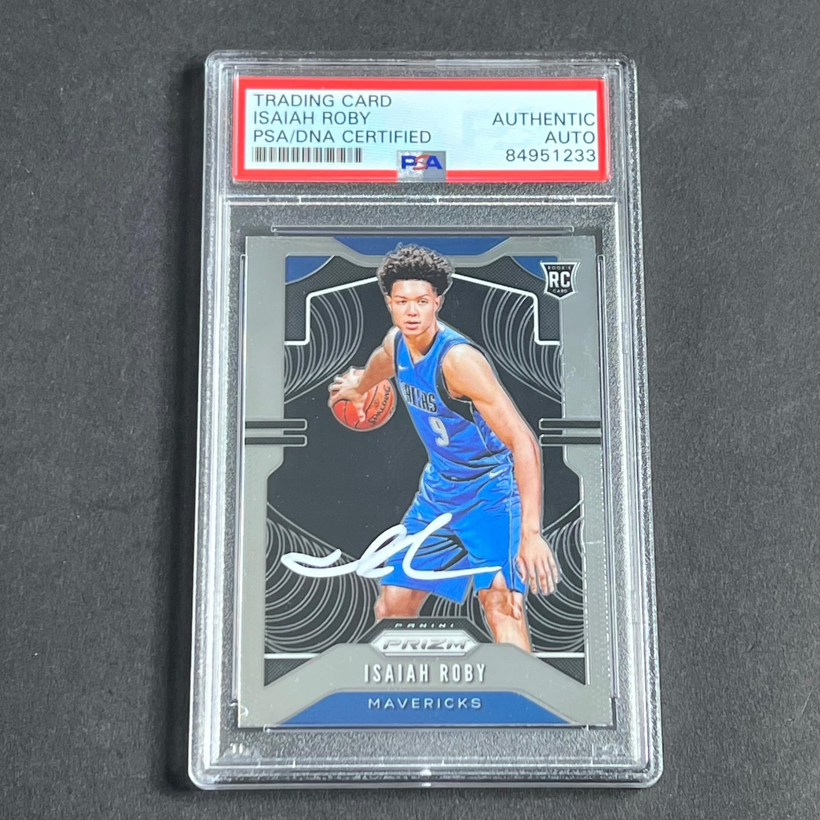 2019-20 Panini Prizm #283 Isaiah Roby Signed Card AUTO PSA Slabbed RC Mavericks
