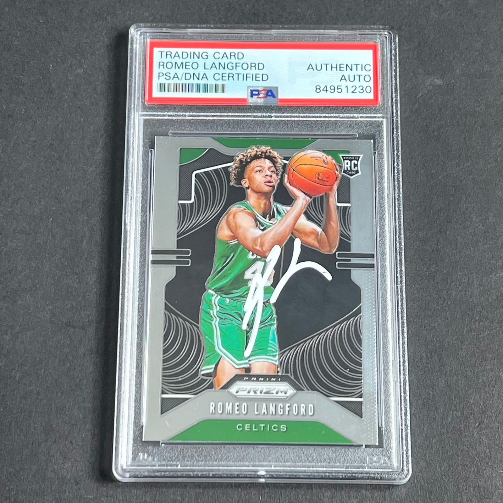2019-20 Panini Prizm #260 Romeo Langford Signed Card PSA Slabbed Auto Celtics
