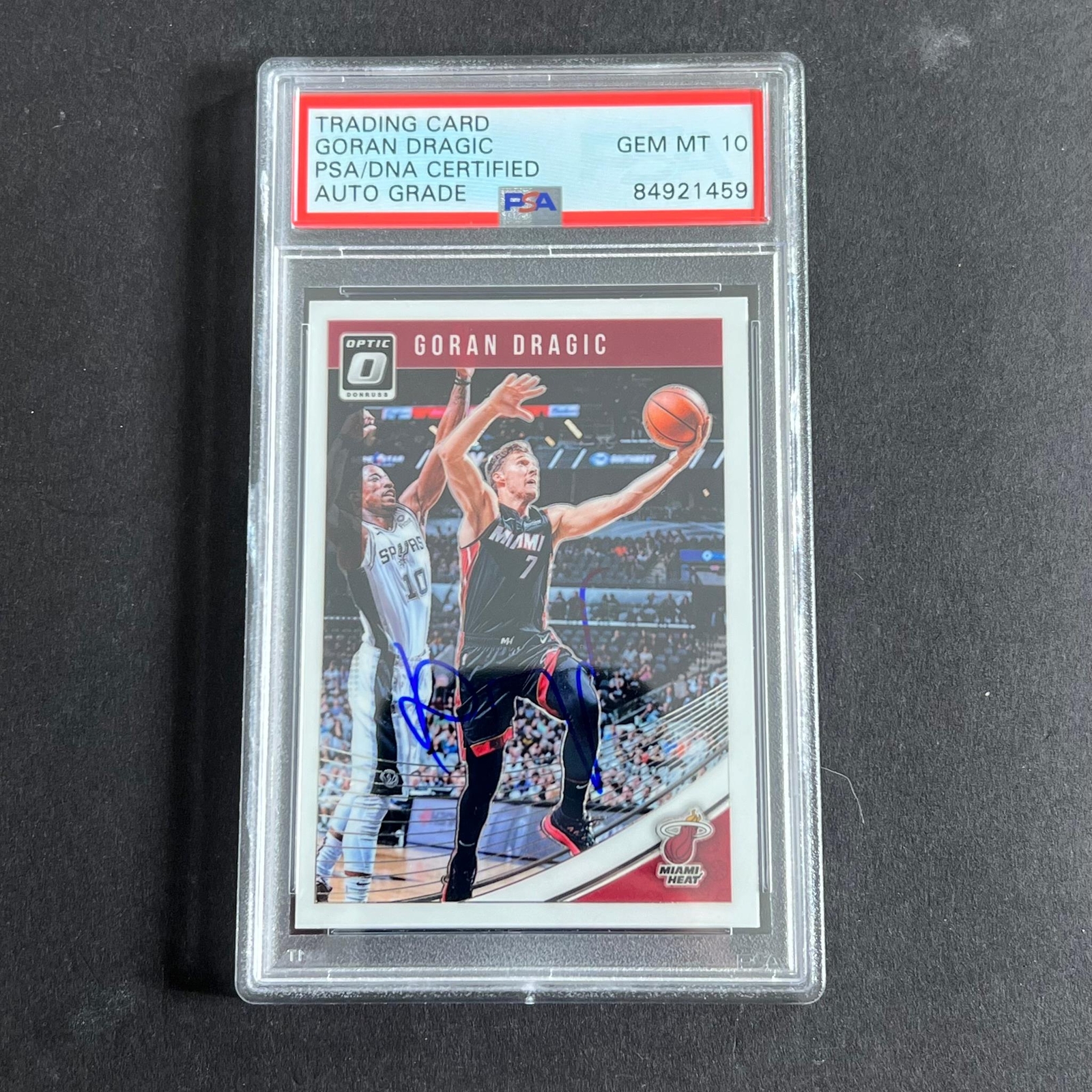 2017-18 Donruss Optic Red #5 Goran Dragic Signed Card AUTO 10 PSA/DNA Slabbed He
