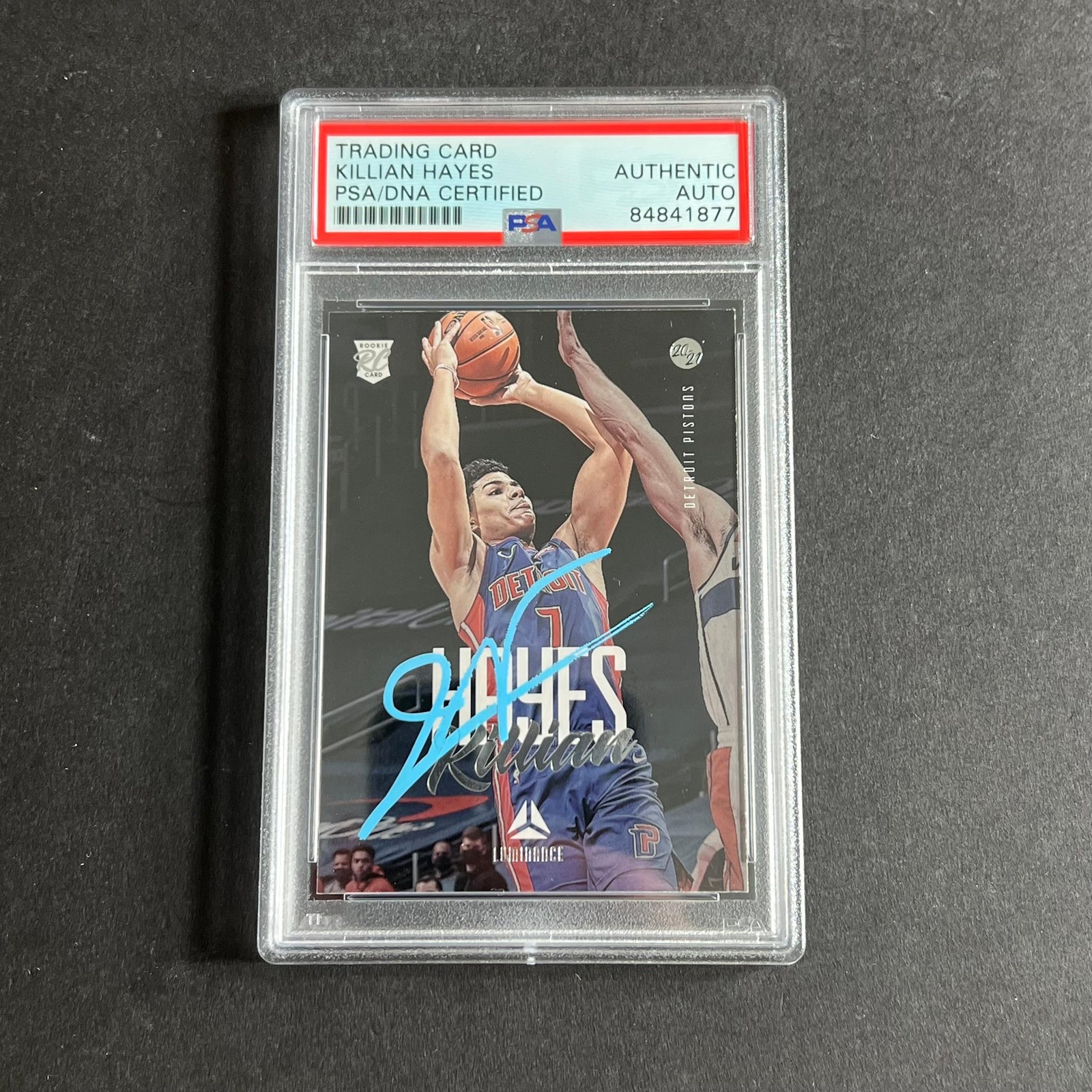 2020-21 Panini Luminance #156 Killian Hayes Signed Card AUTO PSA Slabbed RC Pist
