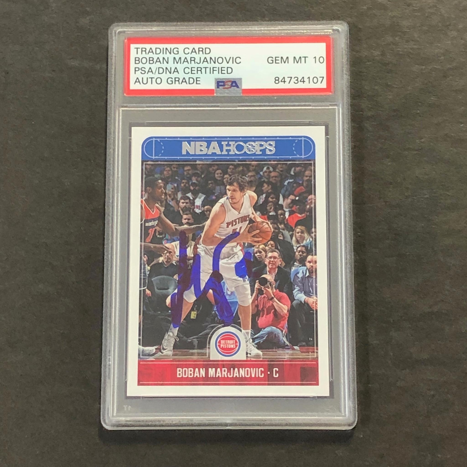 2017-18 NBA Hoops #168 Boban Marjanovic signed Auto 10 Card PSA/DNA Slabbed Pist
