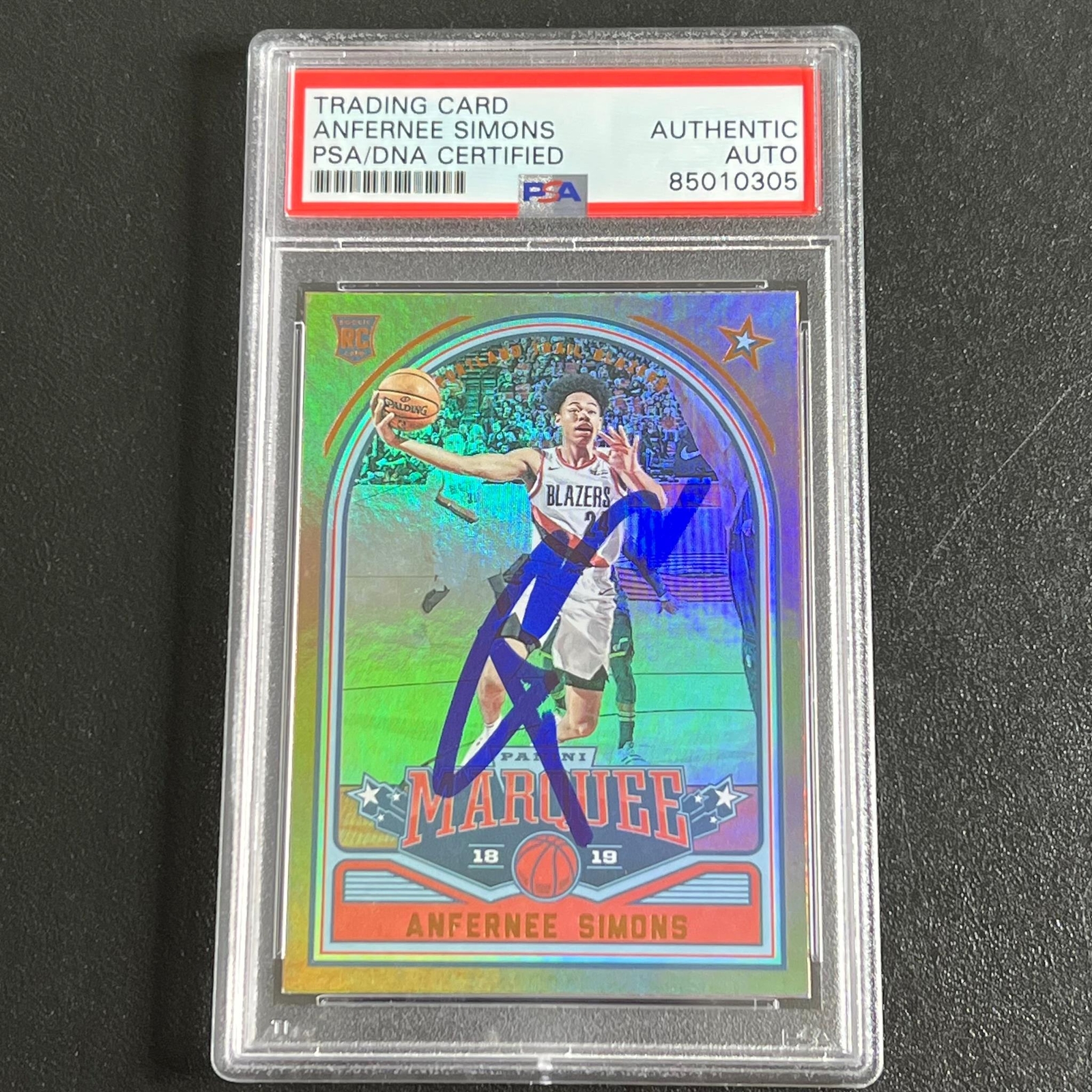 2018-19 Panini Chronicles #242 ANFERNEE SIMONS Signed Card AUTO PSA Slabbed Blaz
