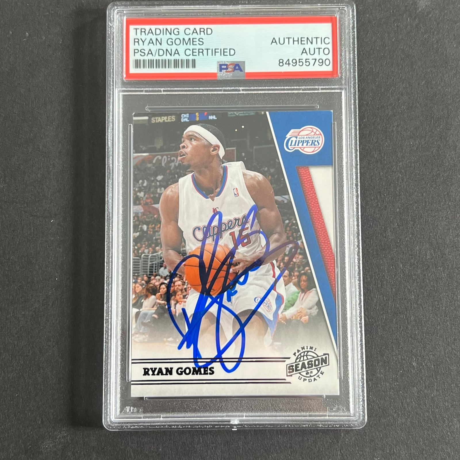 2011 Panini #172 Ryan Gomes Signed Card AUTO PSA Slabbed Timberwolves
