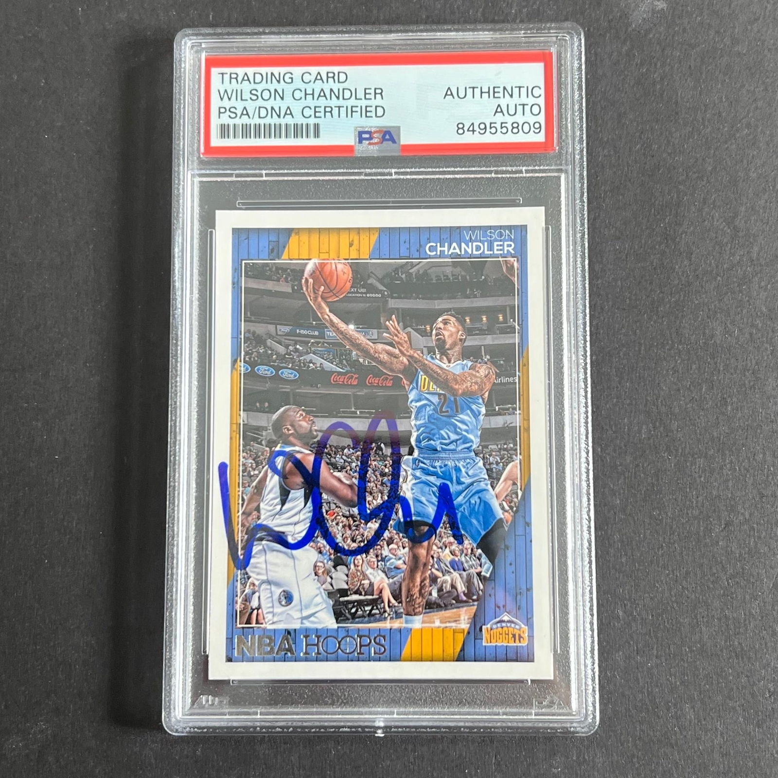 2016-17 Panini Hoops #216 Wilson Chandler Signed Card AUTO PSA Slabbed Nuggets

