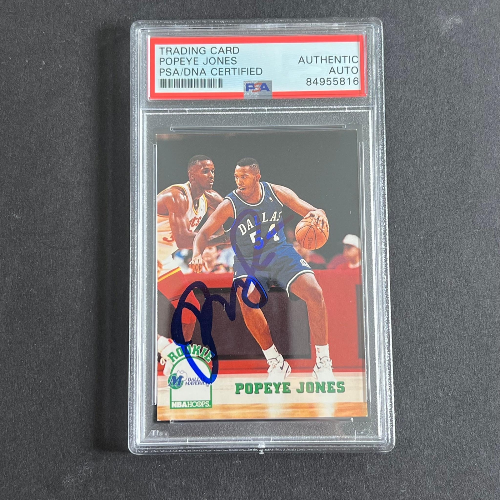 1994 Hoops #321 Popeye Jones Signed Card AUTO PSA RC Slabbed
